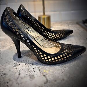 Gorgeous Michael Kors laser cut diamond pattern heels